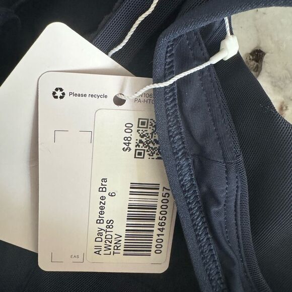NWT New LULULEMON All Day Breeze Triangle Bra TRNV True Navy 6 - Picture 6 of 6